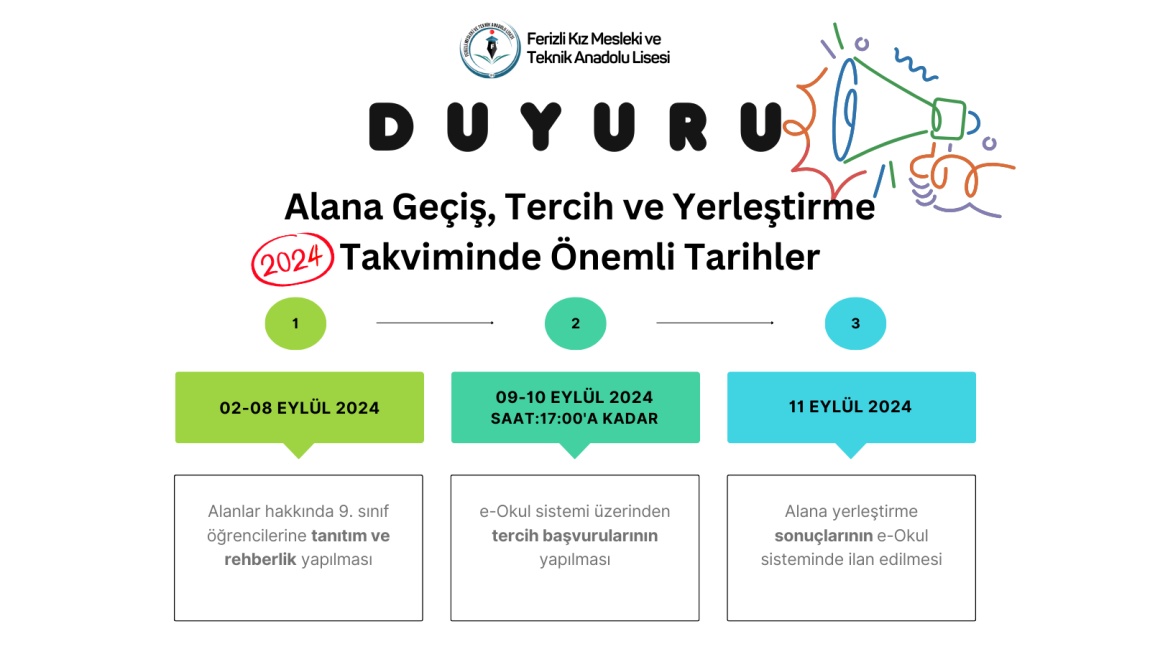 Alana Geçiş Hakkında Duyuru